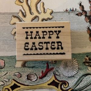 Paper Source - Happy Easter - Rubber Stamp - EUC